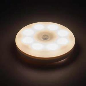 Đèn Cảm Biến Đèn Led Tròn Cảm Ứng Chuyển Động Dán Tường Sạc USB Tích Hợp 2 Chế Độ Ánh Sáng (Vàng_Trắng)