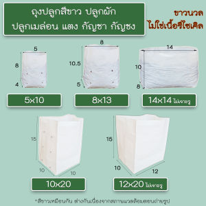 ถุงปลูกสีขาว เกรด A ใช้แทนกระถางปลูก ถุงพลาสติกปลูกต้นไม้