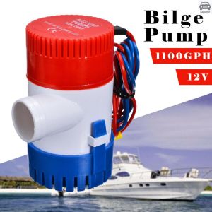12V Electric Pump 1100GPH Marine Bilge Pump Submersible Boat Water Pump Bilge Sump Water Pump With Switch For Boat
