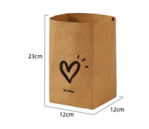 Japan SHIMOYAMA Washable Reusable Kraft Paper Bag Shopping Bag Home Organizers Storage Bag