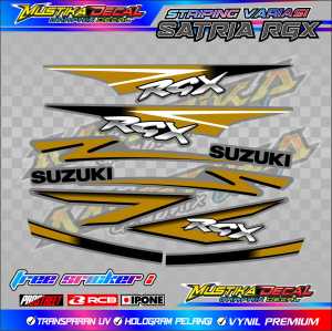 STRIPING VARIASI MOTOR SUZUKI SATRIA RGX / STICKER LIST MOTOR SATRIA RGX