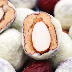 奶枣夹巴旦木奶酪网红零食坚果巴旦木奶枣 Snacks Instant Food China Snack Milk Dates Stuffed With Wood