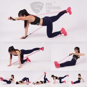 Bộ 5 Dây Kéo Tập Gym Tập Thể Lực 5 Dây Kéo Đàn Hồi Gồm 11 Chi Tiết - Q33297
