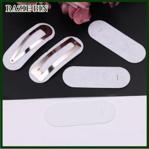 RAZIE BIN 100PCS Oval Non-woven Tear Drop snap clips spacers Rectangle Felt pads Patches appliques for Rectangle hairpins accessories