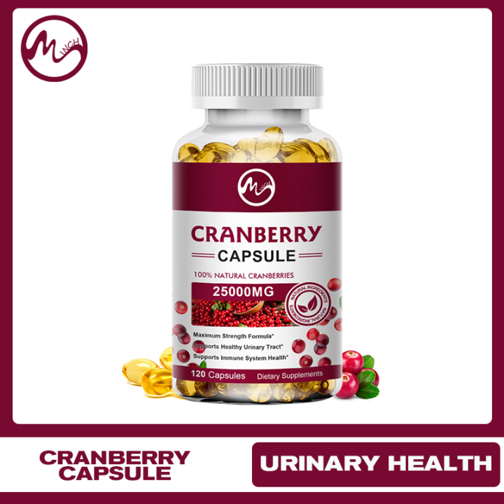 Organic Cranberry Extract Capsules 25000mg Supports Urinary System