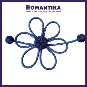Romantika Loren Curtain Accessories Petal Buckle Curtain Buckle Tie 28cm Flower Shaped Wedding Hotel Restaurant Home Aksesori Tirai Tali Tirai