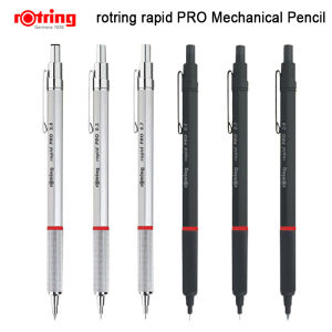 Rotring Rapid Pro 0.5mm/0.7mm/2.0mm Automatic mechanical pencil black/silver metal body