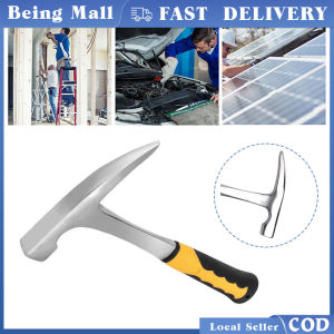 Prospecting Hammer High Carbon Steel Rock Pick Hammer With Pointed Tip And Shock Reduction Grip