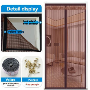 Diamond Mesh Mosquito-Proof Door Curtain Magnetic Screen Door Sturdy durable and tear-resistant Cats and dogs cannot tear it