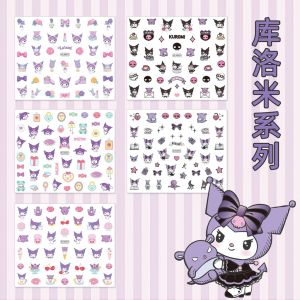 New Sanrio Manicure Stickers Cute Stickers Cartoon Childrens Manicure Little Girl Kuromi Animal Nail Stickers