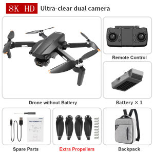 5KM HJ218 UAV GPS 5G WIFI 8K HD Professional Camera 3 axis Anti shake Gimbal Brushless Motor Obstacle Avoidance Toys