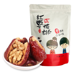 (สินค้าพร้อมส่ง) พุทราจีนคลิปวอลนัท250กรัม พุทราจีนอบแห้ง วอลนัท พุทราจีนสอดไส้วอลนัท250g. แยกบรรจุลูกละห่อ พุทราจีนลูกจัมโบ้