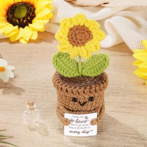 Sunflower Crochet for Ashes - Small Heart Glass Urn for Human Ashes Keepsake Funeral Keepsake for Women MenUrns Cremation Holder