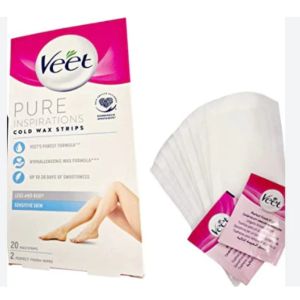 Miếng dán wax lông tẩy lông VEET dùng cho cơ thể /tay chân VEET Pure Cold Wax trips ( có tách lẻ)