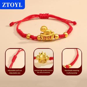 [COD]🔥🔥🔥ZTOYL Chinese Style 2026 Horse Year Zodiac Bracelet For Women Men Lucky Hand-woven Red Rope Bracelet New Year Jewelry Party Gift