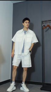 Bộ Đũi Thô Combo 1 Áo sơ mi 1 Quần Short Nam