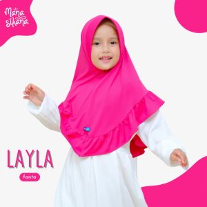 Layla - Jilbab Instan Anak Perempuan Remaja Tanggung dan Dewasa Couple Ibu dan Anak - Hijab Kerudung Bergo Instant Cewek Muslim Syari Manasikana bisa bayar ditempat