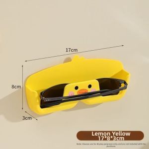 CANICECA Punch-free Sunglasses Display Holder Wall Mounted Cartoon Sunglass Organizer Cute Wardrobe Decoration Eyewear Storage Box for Desktop/Bathroom/Bedroom