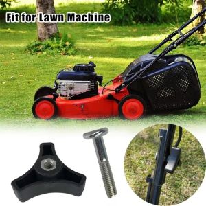 MUSCLEX 2Pcs Đai ốc nhựa Núm tay cầm máy cắt cỏ Ốc vít đen đai ốc bạc Nhựa và loại. Bộ ốc vít và đai ốc tay cầm hình tam giác Bền bỉ Bu lông loại Phụ tùng thay thế máy cắt cỏ dùng để thay thế cho máy cắt cỏ.