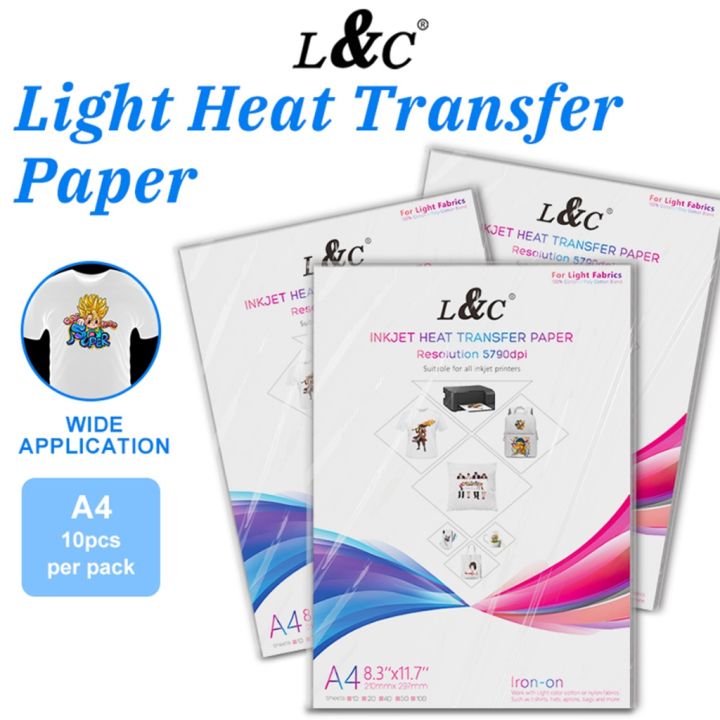 L&amp;C heat light transfer paper 10sheet A4 size (Per 10 sheet) . | Lazada PH