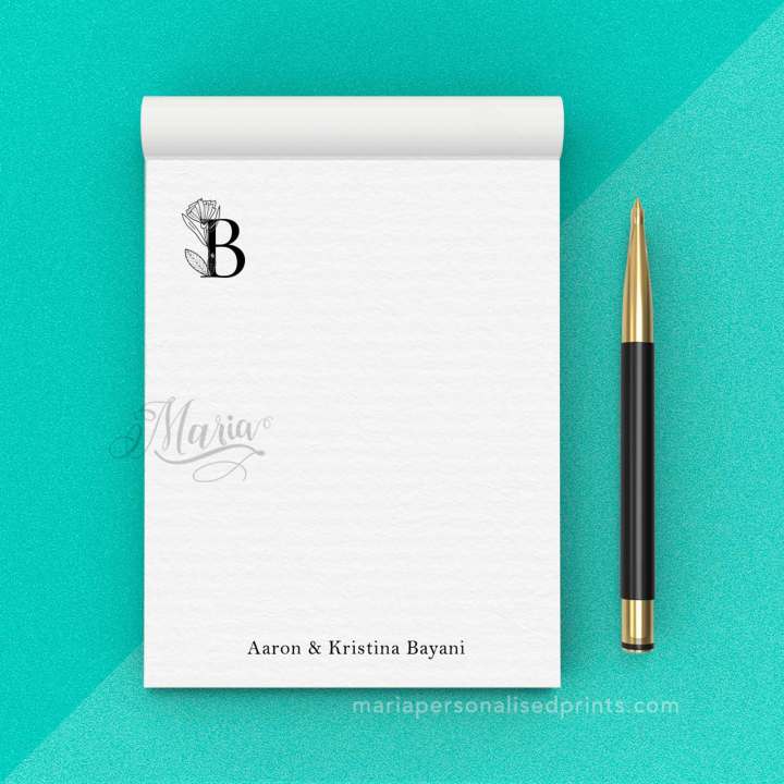 100 Leaves Personalized Notepads Monogram MN006 High Quality Print Lazada PH