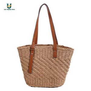 Woven Summer Beach Bag for Women Large Straw Shoulder Bag Travel Handbag Casual Crossbody Purse[Ueb Flagship Store]