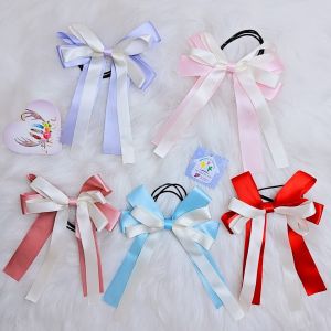 Buộc tóc 2 lớp nơ lớn tiểu thư có rua ruy băng dài xinh xắn cột tóc nữ cột vải phụ kiện tóc bé gái xinh xắn - thương hiệu Vợ Chồng Tôi