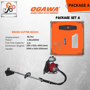 OGAWA BG520 2-Stroke 52cc Backpack Petrol Brush Cutter Grass Cutter Trimmer Mesin Rumput Sandang