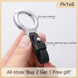 [COD] PkYeG Tool Personalized Anti Loss Key Pendant Leather Keychain Car Key Holder Portable Carabiner Waist Belt Buckle Durable Key Ring For Men
