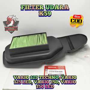 FILTER UDARA SARINGAN UDARA HONDA K59 KUALITAS ASLI ORIGINAL UNTUK MOTOR VARIO 125 TECHNO VARIO 125 LED VARIO 150 VARIO LED