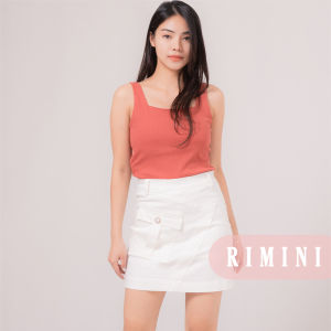 RIMINI - Bawahan Wanita  Rok Jeans Stretch Putih Premium Size 26-33  - Jevian Skirt 5181