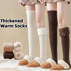 1 Pairs of Cozy Thermal Over The Knee Socks for Women Warm and Stylish Winter with Thickened Warm Thigh-High Socks