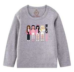 kaos SBA oblong atasan anak perempuan BLACK PINK anak perempuan usia 2-11 tahun\babyterry lembut