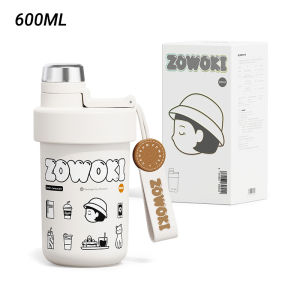 Zowoki Q12 Natural Series Thermos Drinking Bottle with straw (600ml)