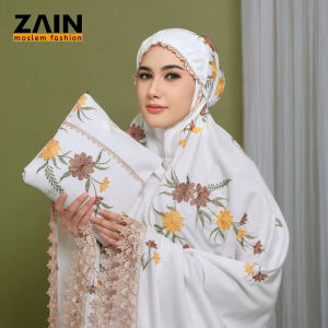 Mukena Bordir Floral Bordir Klasik dengan Motif Bunga Elegan