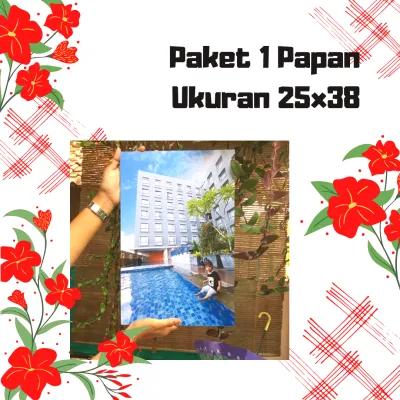 CETAK FOTO HIASAN DINDING UKURAN 15R 25X38 SUDAH DIBINGKAI PAPAN MDF PROSES 1 HARI BISA COD