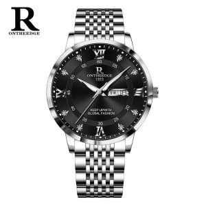 Rui Zhi Yuan Kuaishou Live Streaming Bestseller Mens Waterproof Luminous Watch Korean Version Ultra-thin Quartz Wristwatch for Male Students