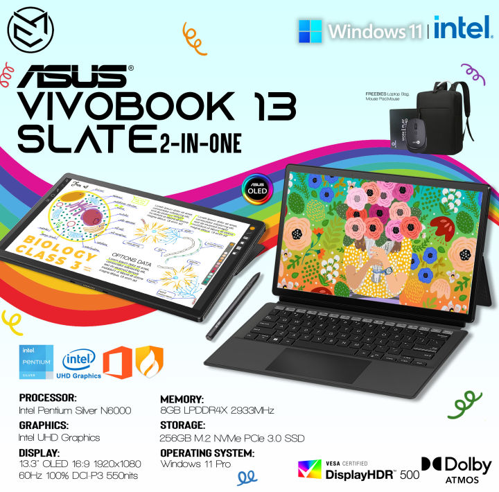 Protecteurs D'écran Bruni Pour Asus Vivobook 13 Slate OLED T3300 | Lot De 2 Films | Anti-rayures & Lavables