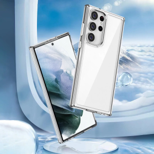 For S23/S23 Plus/S23 Ultra Shock Absorption Phone-Case Soft TPU-Bumper Hard Back Fashion Flexible Protector-Cover Sleeve