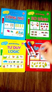 Sét 4 Vở Viết Xóa Được - Wipe Clean: Làm Toán Không Sợ Sai - Tặng Kèm 2 Bút