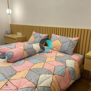 Bedcover Set Jeju Korean Aesthetic Murah Promo Bonus 1 Set Sprei Uk 90100120140160180200