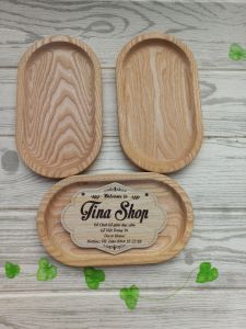 Khay OVAL gỗ Tần Bì KT 15*22*2CM- dùng trang trí dùng để đồ ăn trái cây... cho gia đình và nhà hàng- Phong cách mộc- Gỗ Việt trang trí