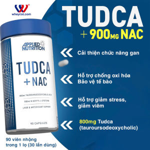 Viên uống hỗ trợ gan mật Applied Nutrition Tudca Nac 90 viên chính hãng được cấp bộ Y Tế cấp phép