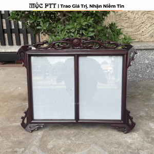 Khung Ảnh Thờ Treo màu Cổ Gỗ Hương Đá kích thước ảnh 18 x 24 20 x 25 20 x 30 25 x 35 Cm