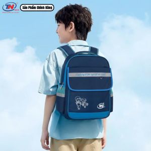 Balo Học Sinh Siêu Nhẹ TNBags TN.B.3014 Chống Gù Chống Nước Nhiều Ngăn Tiện Dụng Màu Xanh Đen Hiện Đại!