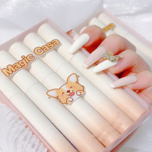 cadia🔥 MAGIC CASA  5-in-1 Set Matte Lip Glaze Glasir Bibir Beludru Matte Tahan Air Tahan Lama