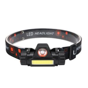 HEFEI USB Recharge COB Headlamp Wide Beam ABS Mini Headlamp Portable Water Resist LED Headlight Night Fishing