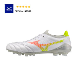 【100% Authentic 】Mizuno Morelia Neo V Beta Elite AG Artificial Grass KL Soccer Cleat Football WHITE-LAVA ORANGE