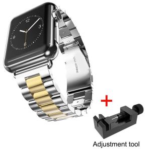 Stainless Steel Strap for Apple Watch 8 7 6 SE 5 4 3 2 Band  40mm 44mm 42mm 41mm 45mm 49mm for Apple Watch Ultra Stainless Steel Bracelet Strap Adapter for i Watch Band 4 3 38mm（watch not included.Free  adjustment tool）