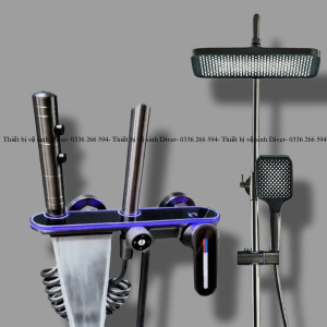 Sen Cây Sen Tắm Đứng Nóng Lạnh Có Led Hiển Thị Nhiệt Độ Mạ Titan/Nano Cao Cấp